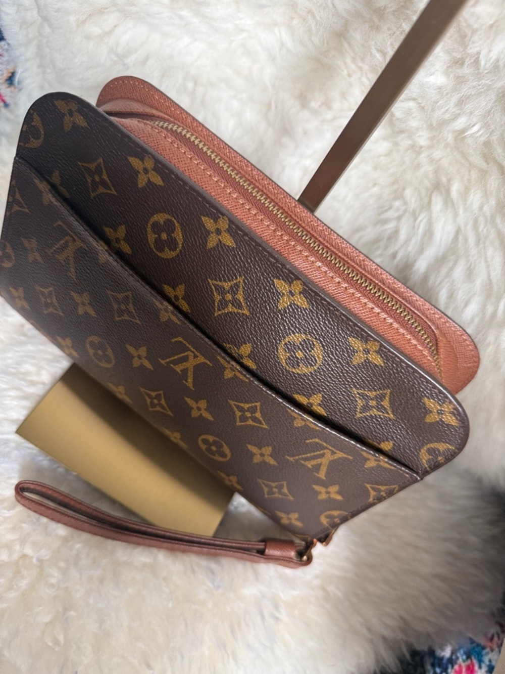 Louis Vuitton Brown Monogram Wristlet Pouch - Picture 2 of 7